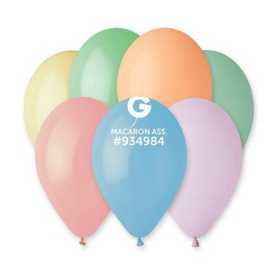 Léggömb, 26 cm, vegyes pasztel színekben