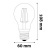 LED izzó, filament, E27, gömb, A60, 4,5W, 470lm, 2700K, AVIDE